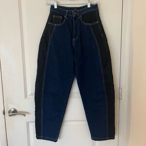 Ruti Two-Tone Barrel Jeans